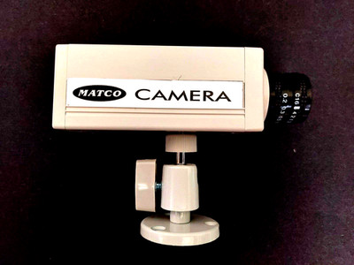 PROP CCTV SECURITY CAMERA Fake Metal Indoor/Outdoor Dummy CCD Camera VINTAGE NIB