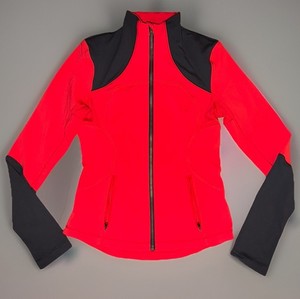 Lululemon Define Jacket Two-Tone Red Black Full Zip Yoga Track Jacket Size 8