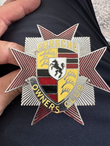 Original Porsche owners club badge grill badge emblem
