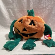 Ty Beanie Buddy PUMKIN  The Jack O Lantern Large Stuffed Plush Toy