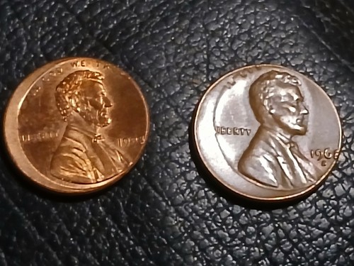 RARE 1998 Close AM and 1968S Lincoln Memorial Cent Off Center Strike Error
