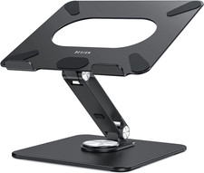 LSX7 Laptop Stand with 360 Rotating Base, Ergonomic Adjustable Notebook Riser...