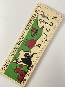 Vintage Bayeux Tapestry Accordion Book France Reine Mathilde Color Plates