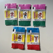 1986 Garbage Pail Kids Chewy Candy Wax Wrappers Lot series 2 characters (5)