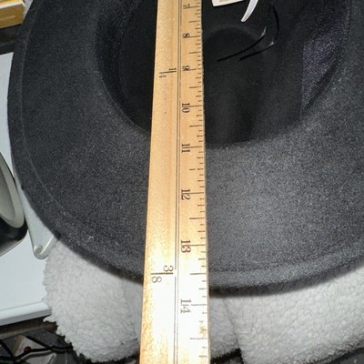 Free People Wythe Leather Band Felt Hat One Size Black  display picture 1