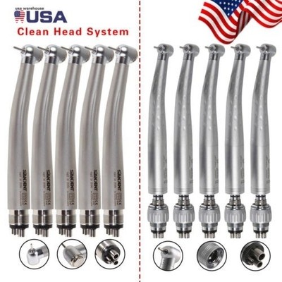 1-5 NSK Style Dental Turbine High Speed Handpiece Push 4Hole /Quick Coupler USPS