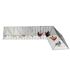 Metal Portable Outdoor Chicken Coop Cage with Cover Chicken Tunnels for Outside