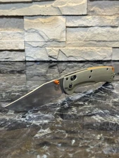 (NEW) Benchmade Taggedout Folding Knife - OD Green - 15536