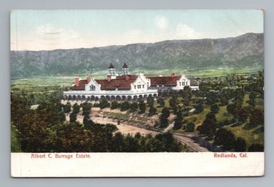 Albert C. Burrage Estate Redlands California Vintage Postcard