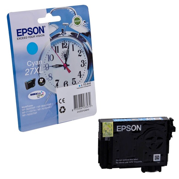 Epson 27XL / T2712XL (Wecker) Cyan Druckerpatrone-image