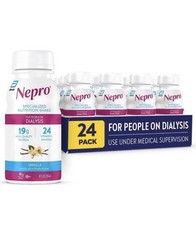 Nepro Nutrition Shake Vanilla 8oz 19g Protein 420 Cal Dialysis, 24 Pack
