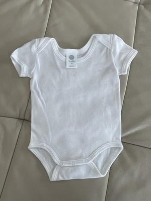 Baby Body Gr. 56 aus Bio-Baumwolle Sanetta   weiß, guter Zustan