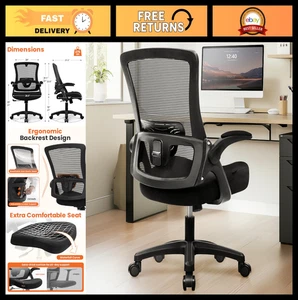 Ergonomic High Back Gaming Chair - Mesh Seat, Adjustable Armrests, Lumbar Suppor