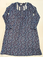Secret Treasures Velour Nightgown M Calico Floral Lace Accents Granny Prairie