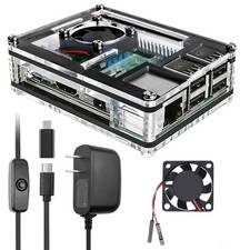 Miuzei Raspberry Pi 3 B+ Case with Fan Coolin...