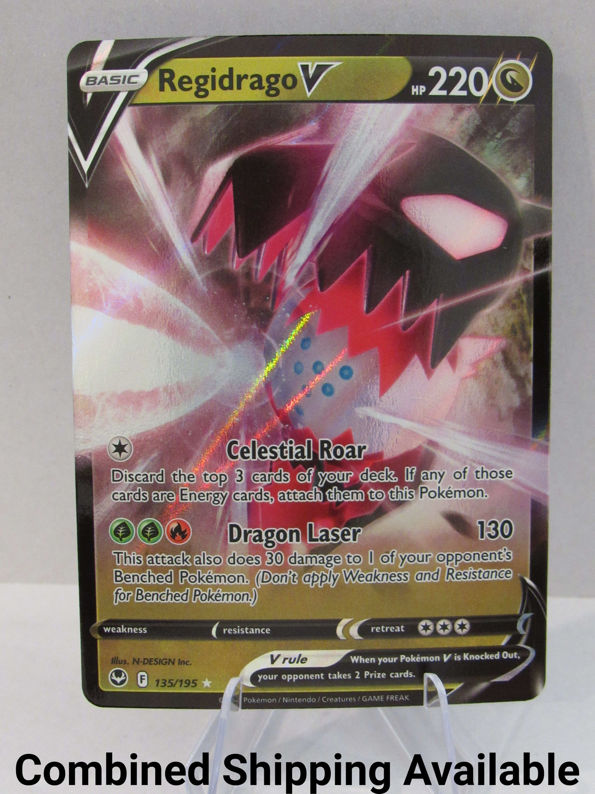 Regidrago V 135/195 SWSH12: Silver Tempest NM Full Art English 2011