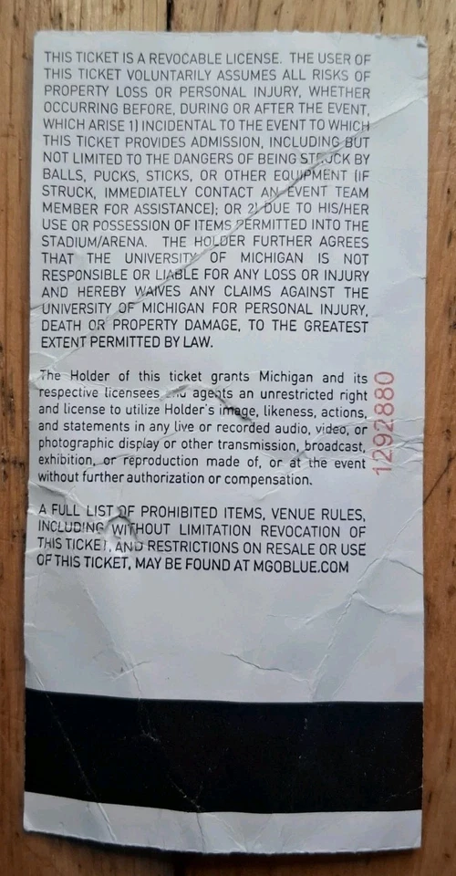 2025 Michigan Wolverines vs Ohio State Buckeyes Football Ticket Stub - Image 3 of 4