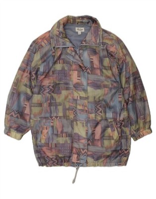 FAIR LADY Damen Windbreaker Mantel UK 14 Large Mehrfarbig Patchwork CM38