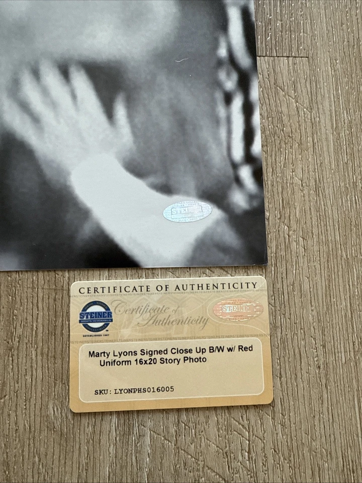 Marty Lyons Autographed/Signed 16x20 Photo Alabama Crimson Tide Inscription - Image 2 of 3