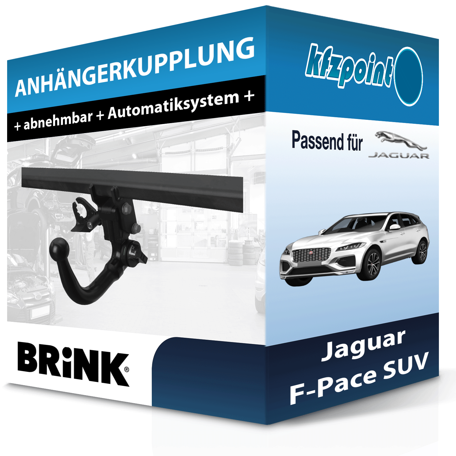 FüR Jaguar F-Pace Suv 06.2017-12.2020 Brink AnhäNgerkupplung Abnehmbar Neu-image