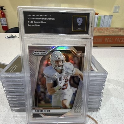 Panini 2025 Prizm Draft Picks Gunnar Helm #128 Silver Prizm RC Texas Graded