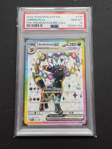 PSA 10 Umbreon EX #176 Prismatic Evolutions Premium Figure Collection Card