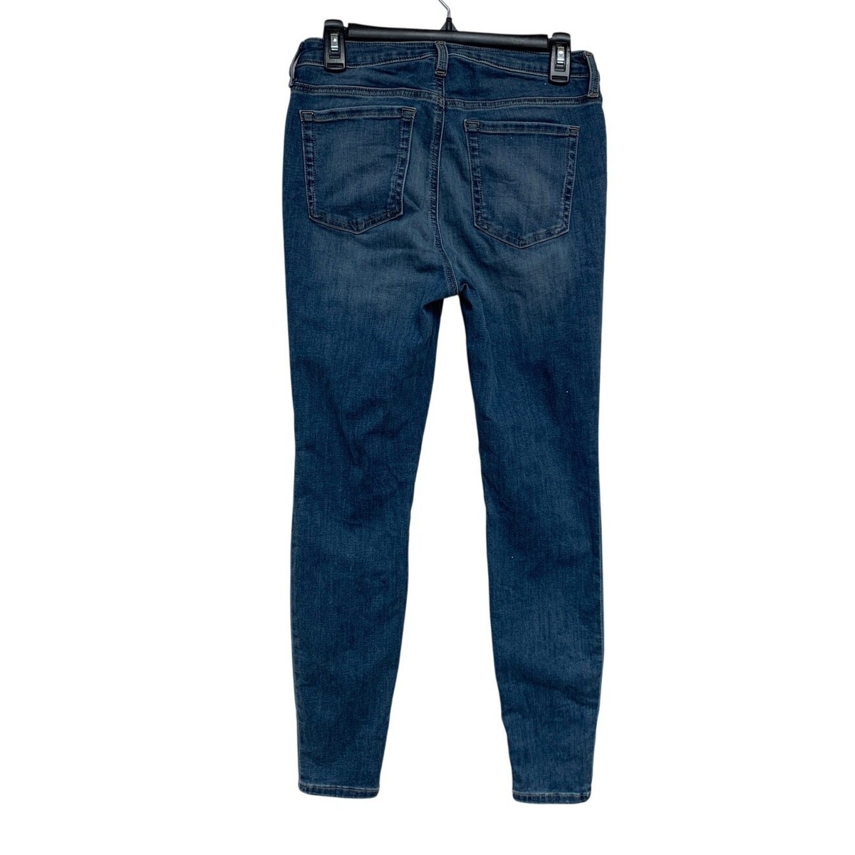 Amazon Essentials Womens Size 8 Long Mid Rise Stretchy Skinny Denim Blue Jeans View 5