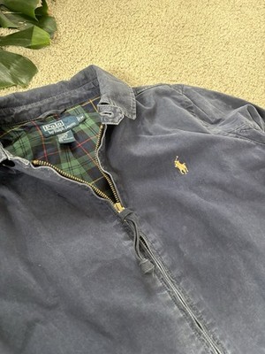 Blaue Ralph Lauren Harrington Jacke Größe M Modern Klassisch Vintage Style Neu