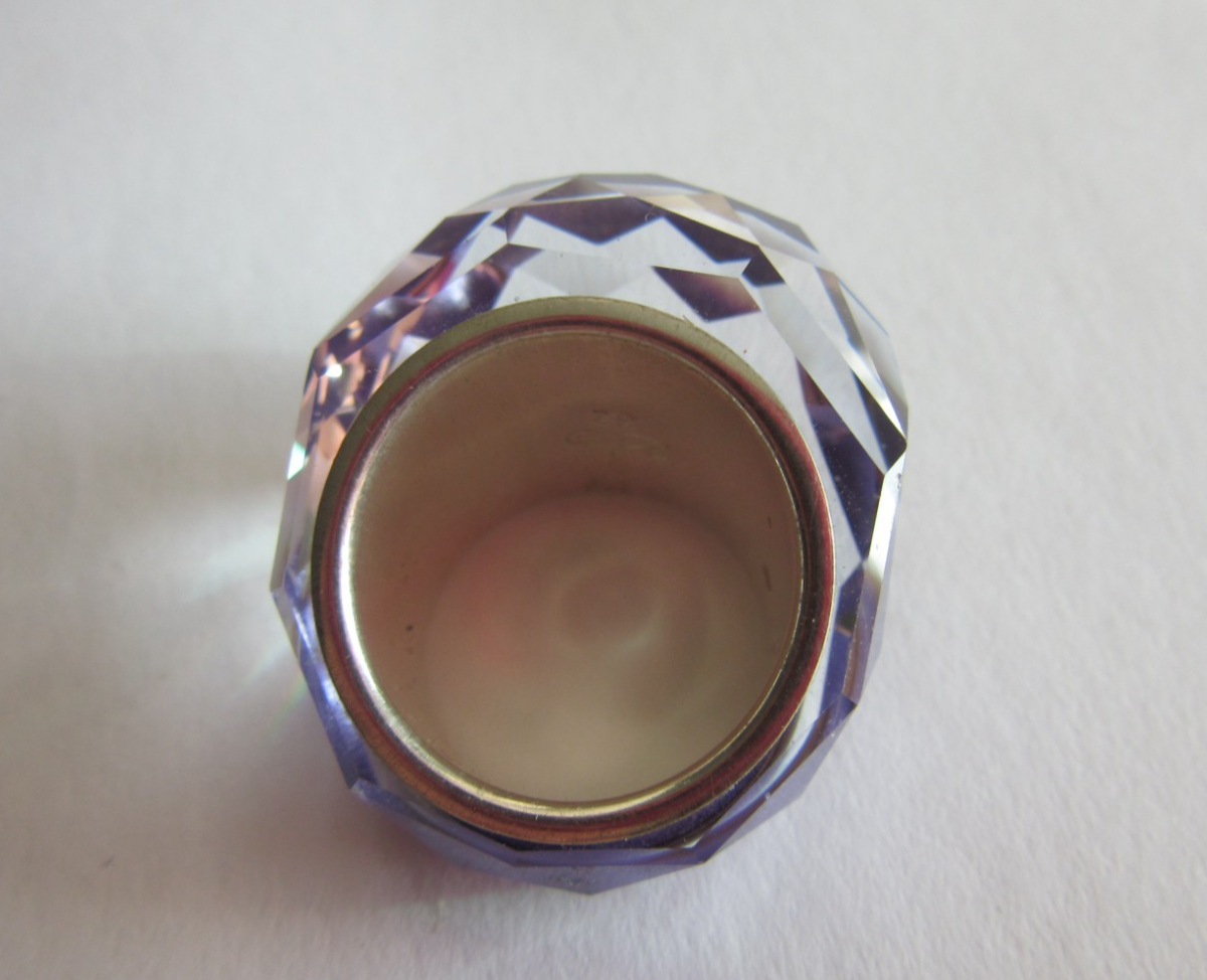 Swarovski brand Nirvana Purple Flash crystal cocktail ring size