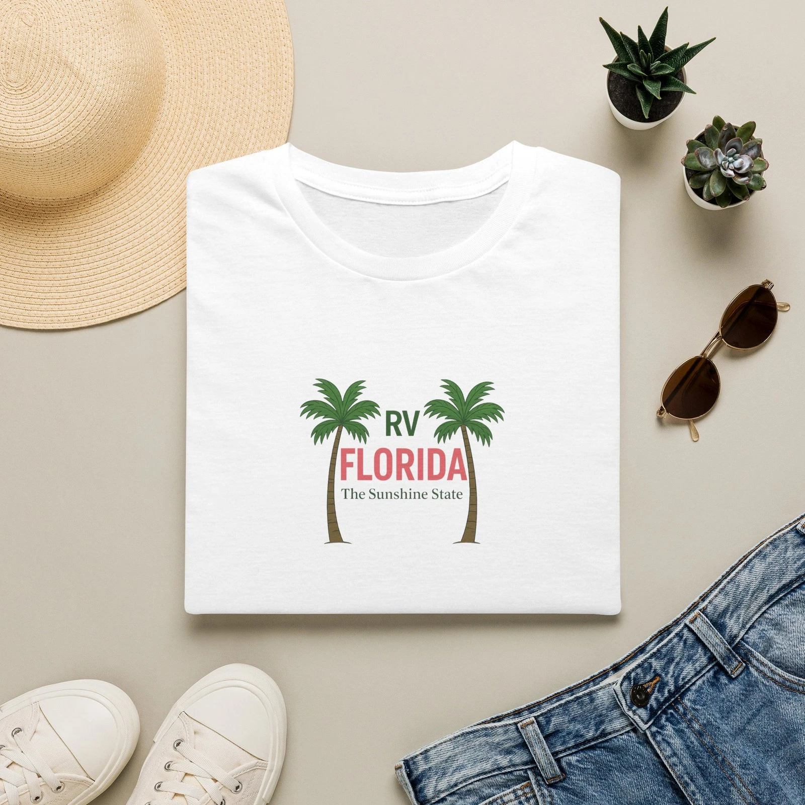 RV Florida palm trees T-Shirt | The Sunshine State camping design