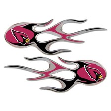 Arizona Cardinals 2-Piece Sticker Decal Set, Micro Flame Design, Drip Molded...