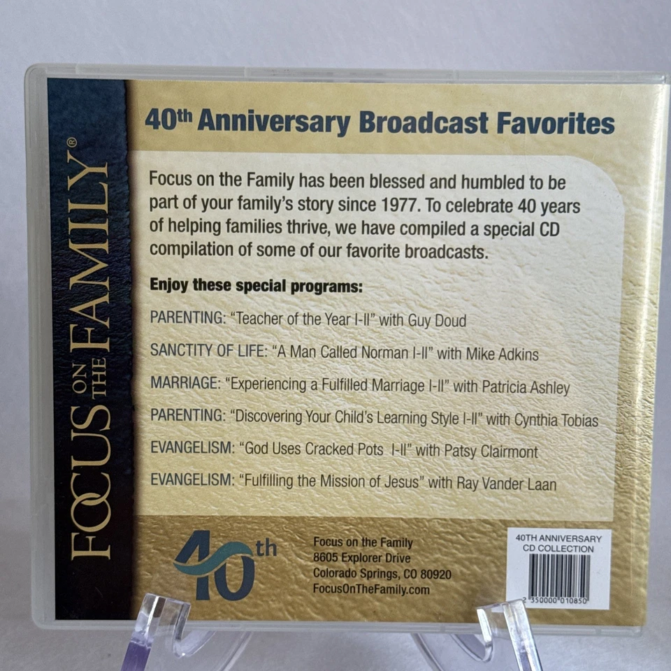 Focus on the Family 40th Anniversary CD Collection Parenting Marriage Evangelism Foto 2 de 3