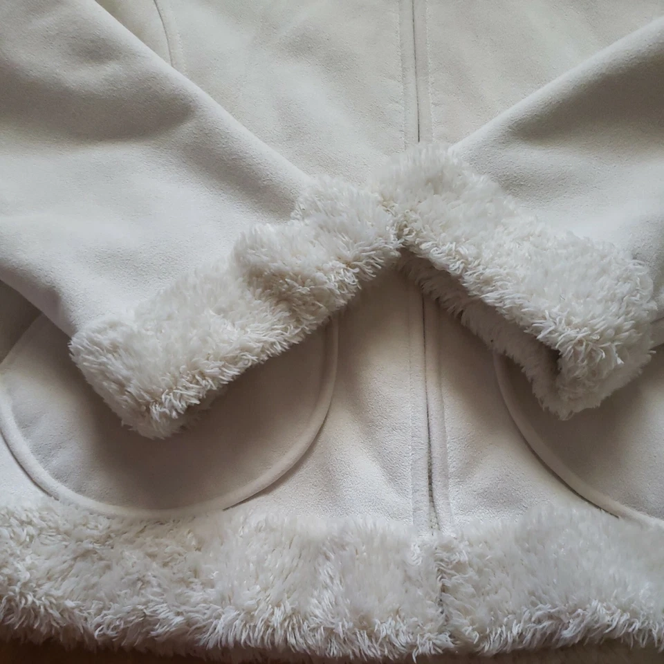 CHAQUETA ABRIGO MUJER MUDD CREMA CON CAPUCHA TALLA XL Foto 2 de 4