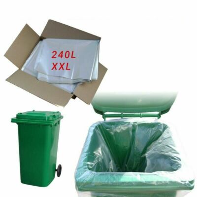 green wheelie bin liners