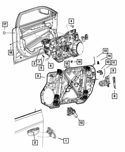 Manija de puerta delantera derecha para Dodge Challenger 2011-2013 (N/P 1MZ84LAUAM)