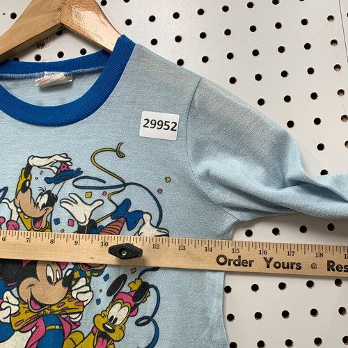Vintage 80s Disney Shirt Youth Size 10 Long SLeeve 60 years 1988 fits 15x18 - Picture 17 of 19