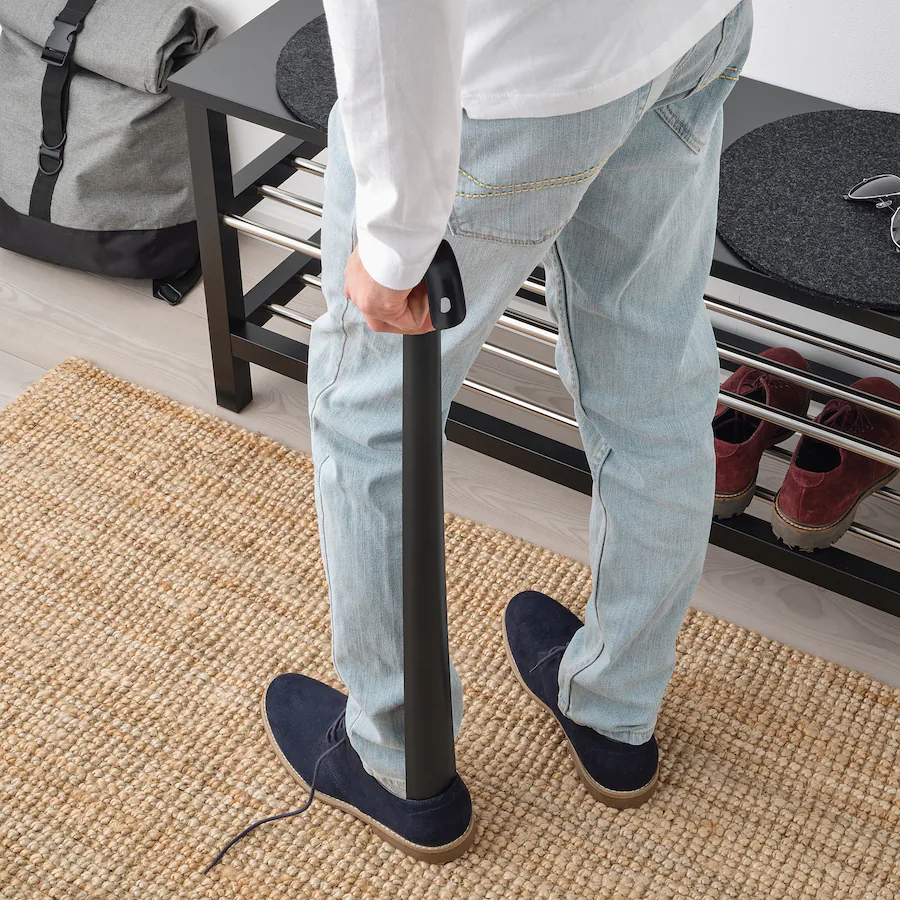 2x IKEA Metal Shoehorn Extra Long Handle Shoe Horn Easy Grip Shoes