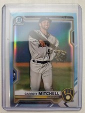 Garrett Mitchell 2021 Bowman Draft Chrome Sky Blue Parallel Brewers #BDC-116