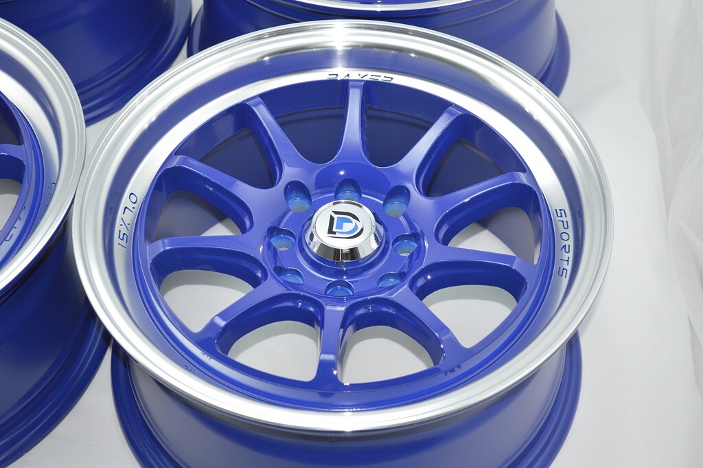 15" Blue Wheels Integra Spark CRX Del Sol Accord Accent Civic 4x100 ...
