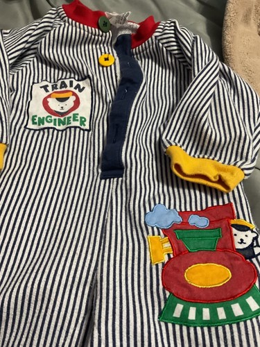 Sears Marken Engineer Strampler, Gr. 18 Mos. gebraucht, Schleppe, Teddybär - Bild 2 von 5