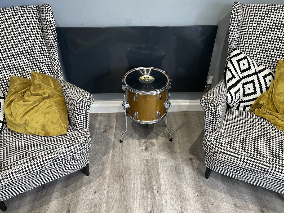 Iron Maiden Vinyl Record Drum Coffee Table Upcycled Furniture Funky Furniture