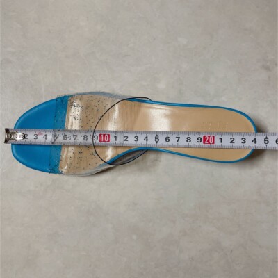Maryam Nassir Zadeh Mule Sandals Size 38 Clear x Blue Women's