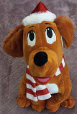 Animated Dachshund Plush Christmas Crooner Singing Dog Toy Santa Hat Puppy Doll