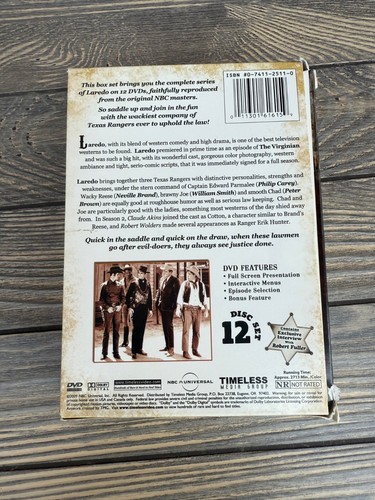 Laredo The Complete Series 12-Disc DVD Box Set TMG Western TV Show Phil Carey Pe - Picture 2 of 4