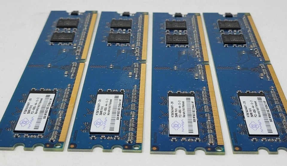 NANYA (NT256T64UH4AQFY-37B) (PC2-4200U-444-12-C1) 256MB 1Rx16 Memory RAM - Image 2 of 4