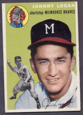 1954 Topps Set-Break #122 Johnny Logan NR-MINT *JAYSACE*