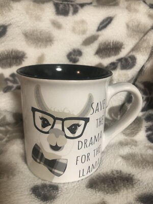 Coffee/Tea Mug   LOVE YOUR MUG  Stoneware   Save The Drama For The Llama  NICE