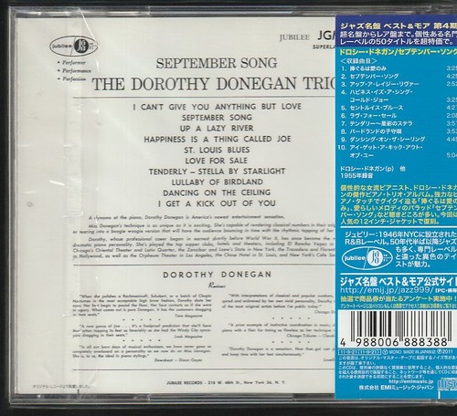 Dorothy Donegan Trio September Song Japan CD w/obi TOCJ-50168 - Picture 2 of 2
