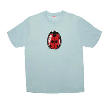 NWT Supreme SS18 SEALED Pale Blue Ladybug Logo Tee T-Shirt Men's L DS AUTHENTIC