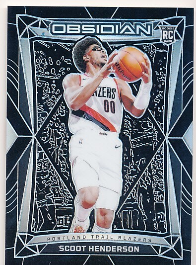 SCOOT HENDERSON 2023-24 PANINI OBSIDIAN #2 RC ROOKIE PORTLAND TRAIL BLAZERS MINT